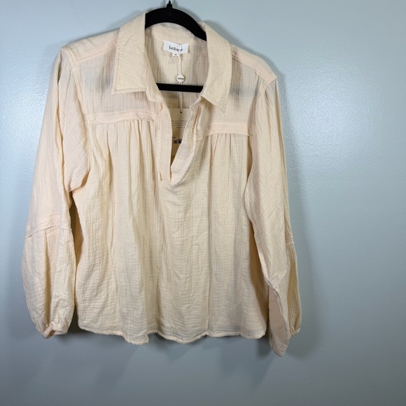 Bohme Cream Boho Shirt Sz Medium NWT - Picture 1 of 8